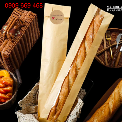 TÚI GIẤY ĐỰNG BÁNH MÌ QUE CÓ CỬA SỔ